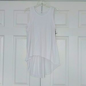 Wilt White Drama Back Tank Top